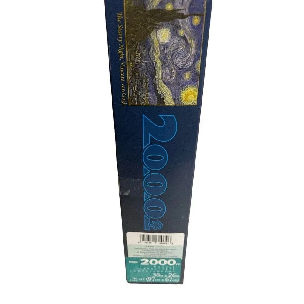 2000pc THE STARRY NIGHT JIGSAW PUZZLE Vincent Van Gogh Buffalo Games Complete